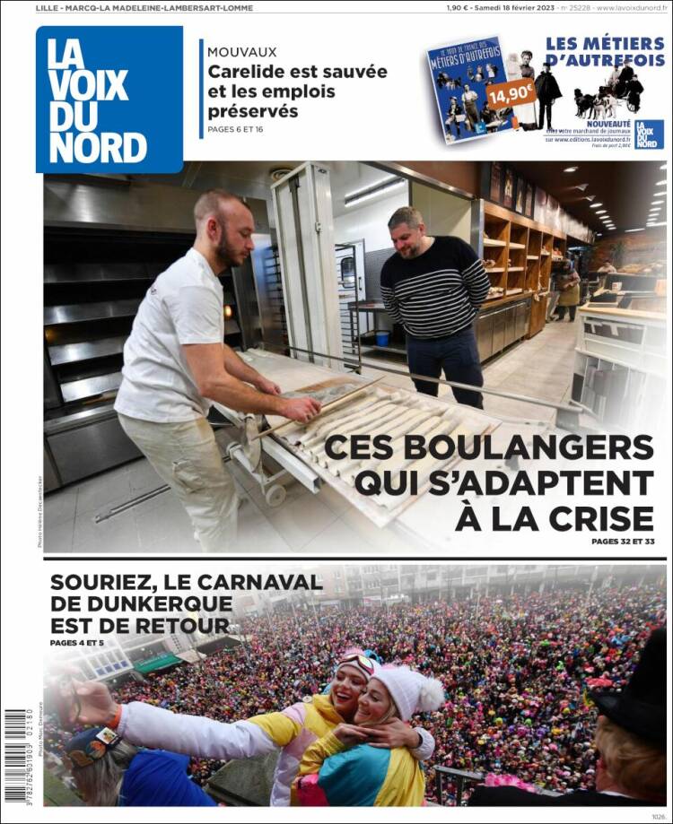 Portada de La Voix du Nord (France)