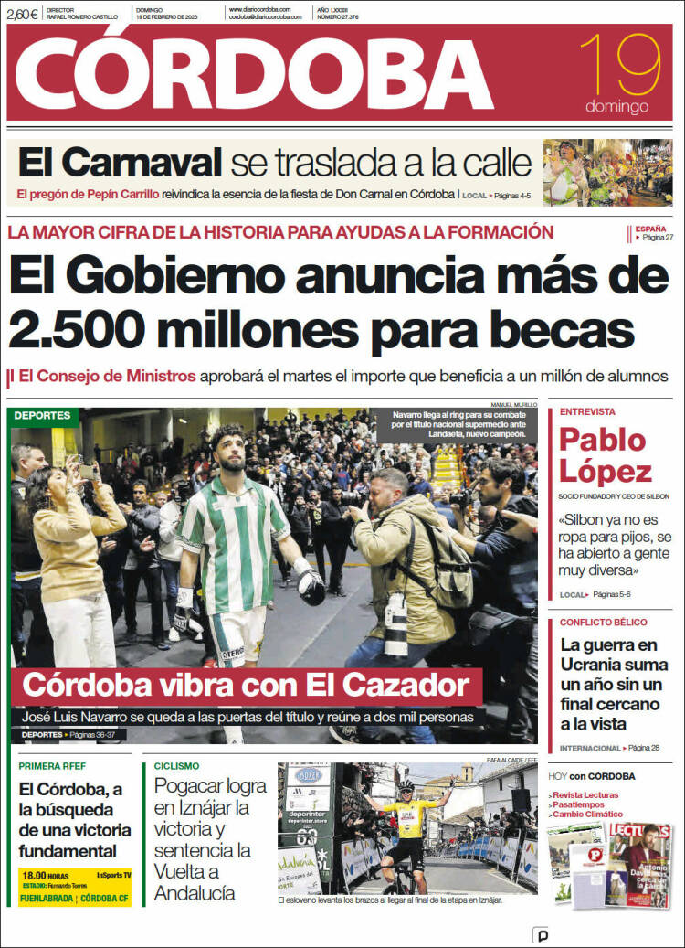 Portada de Diario de Córdoba (España)