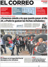 Portada de El Correo - Guipuzcoa (España)