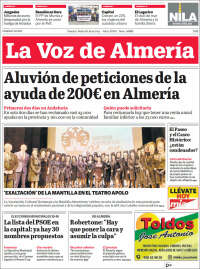 Portada de La Voz de Almería (España)