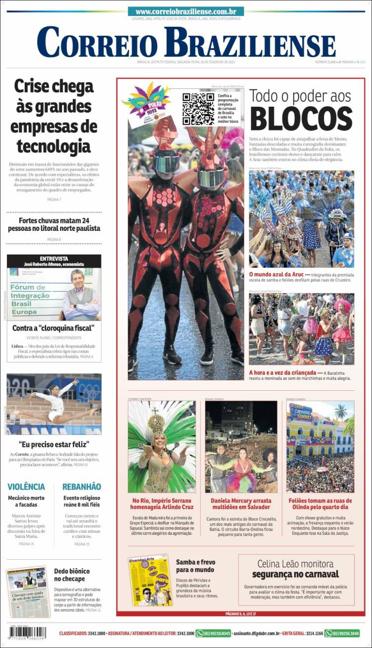 Portada de Correio Braziliense (Brasil)