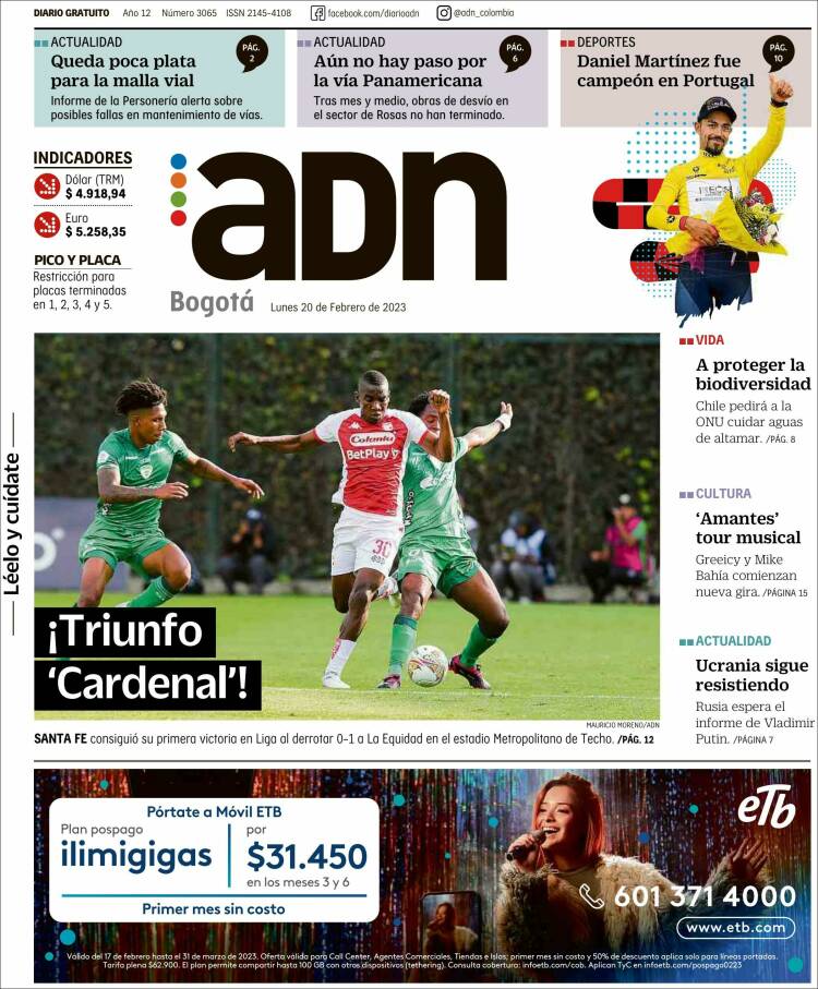 Portada de ADN - Bogotá (Colombia)