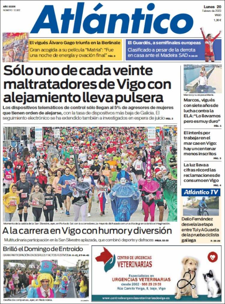 Portada de Atlántico Diario (España)