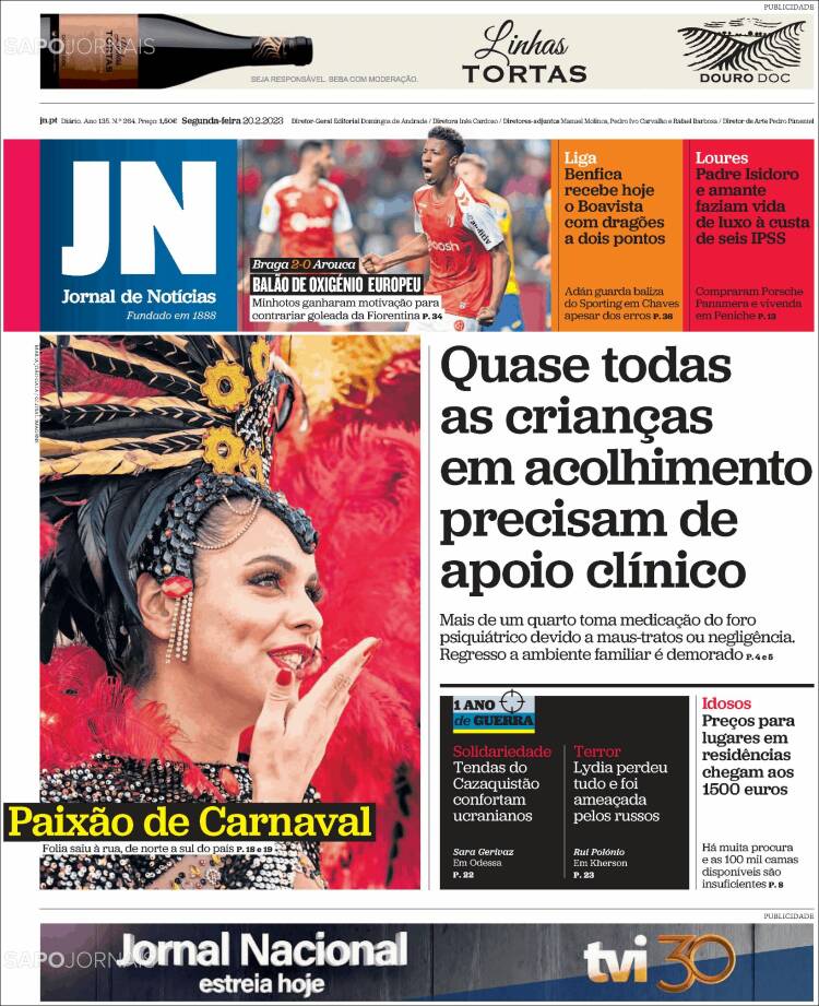Portada de Jornal de Notícias (Portugal)