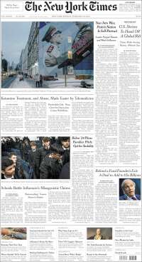 Portada de New York Times (États-Unis)