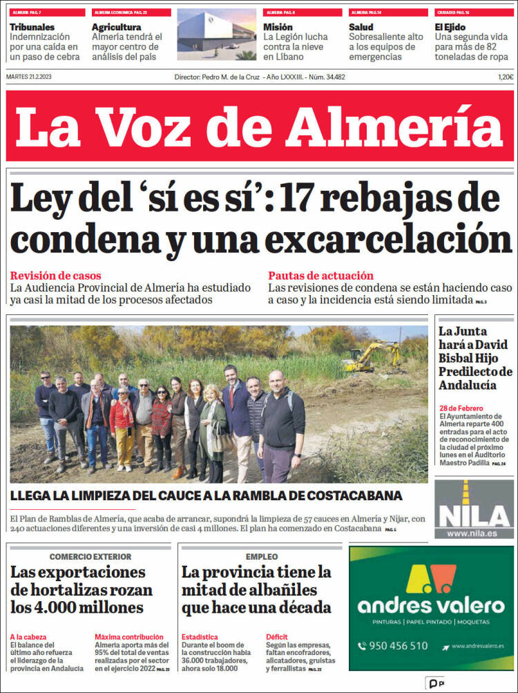 Portada de La Voz de Almería (Spain)