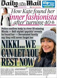 Portada de Daily Mail (Royaume-Uni)