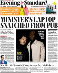 Portada de Evening Standard (Reino Unido)