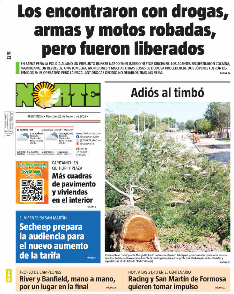 Portada de Diario Norte (Argentina)