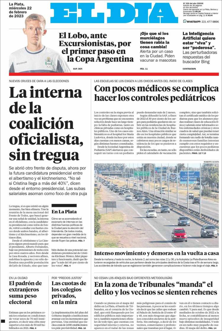 Portada de El Día de la Plata (Argentina)
