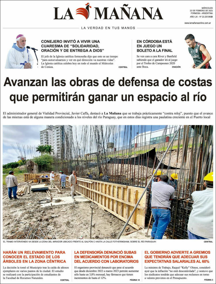 Portada de Diario La Mañana (Argentina)
