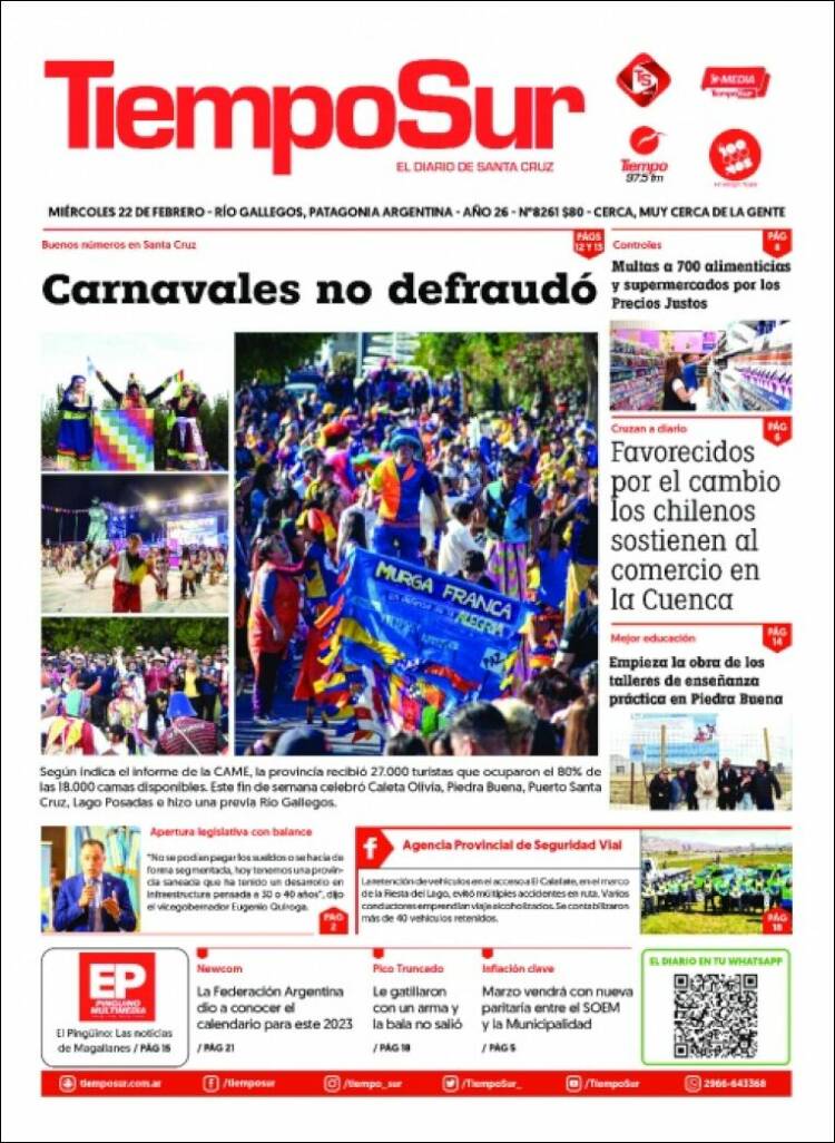 Portada de Tiempo Sur (Argentina)