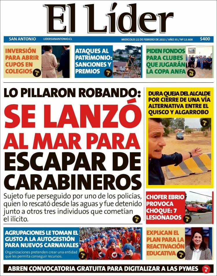 Portada de Lider de San Antonio (Chile)