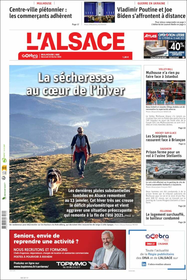 Portada de Journal L'Alsace (France)