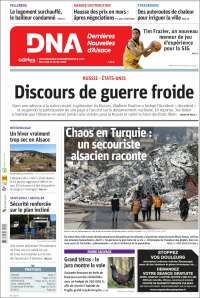 Portada de Les Dernières Nouvelles d'Alsace (France)