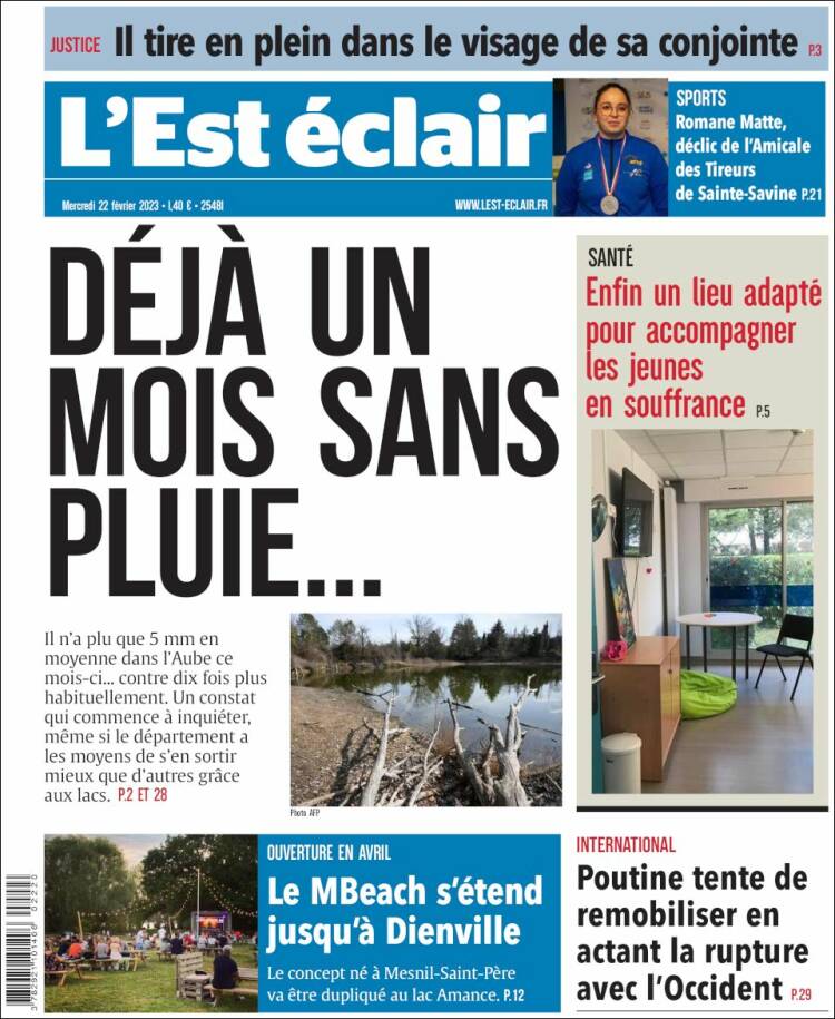 Portada de L'Est Eclair (France)