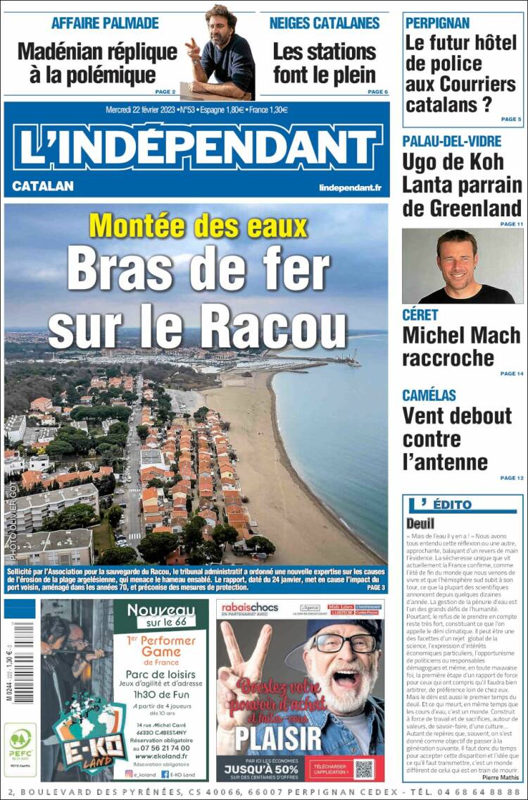 Portada de Le Indépendant (Francia)