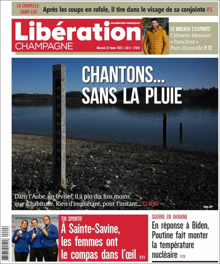 Portada de Libération Champagne (Francia)