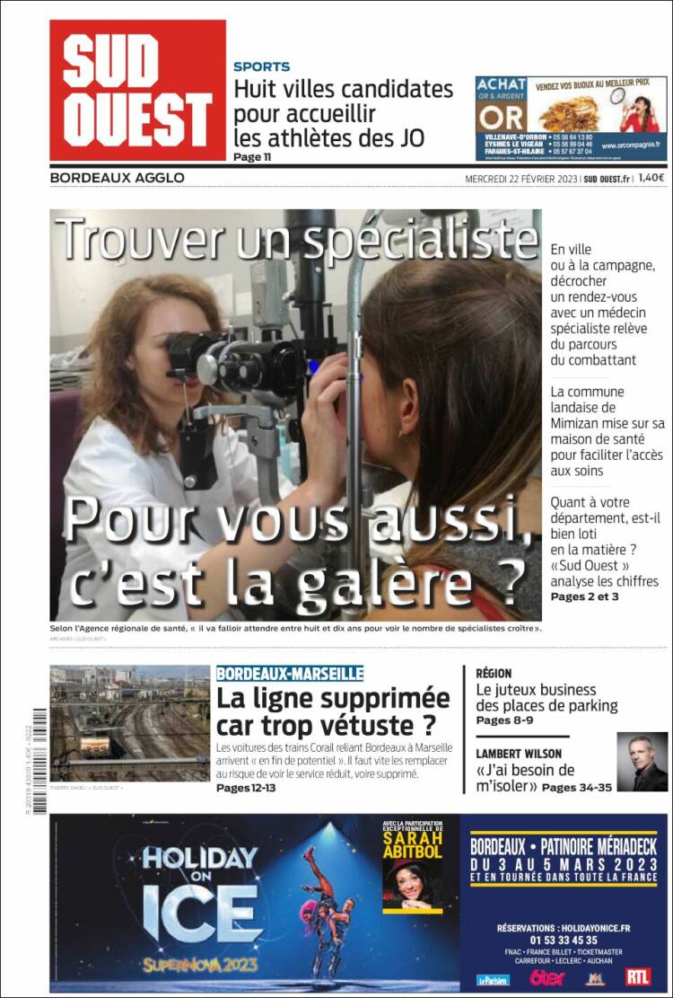 Portada de Sud Ouest (France)