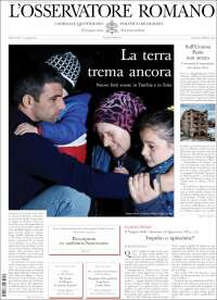 Portada de L'Osservatore Romano (Italia)