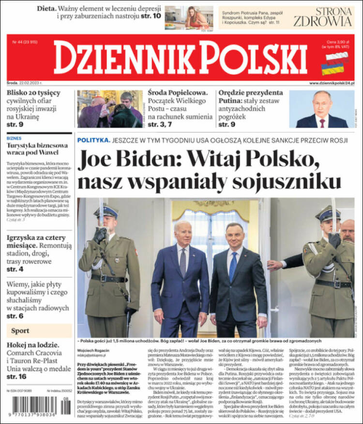 Portada de Dziennik (Polonia)