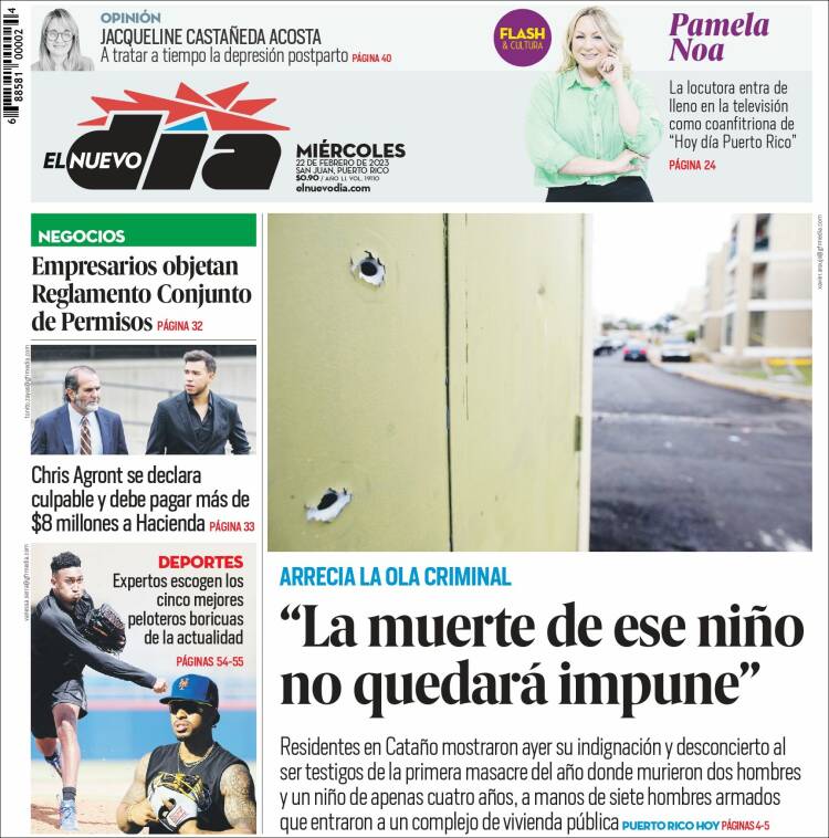Portada de El Nuevo Día (Puerto Rico)