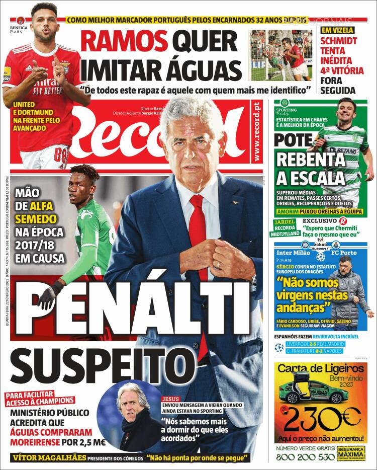 Portada de Record (Portugal)