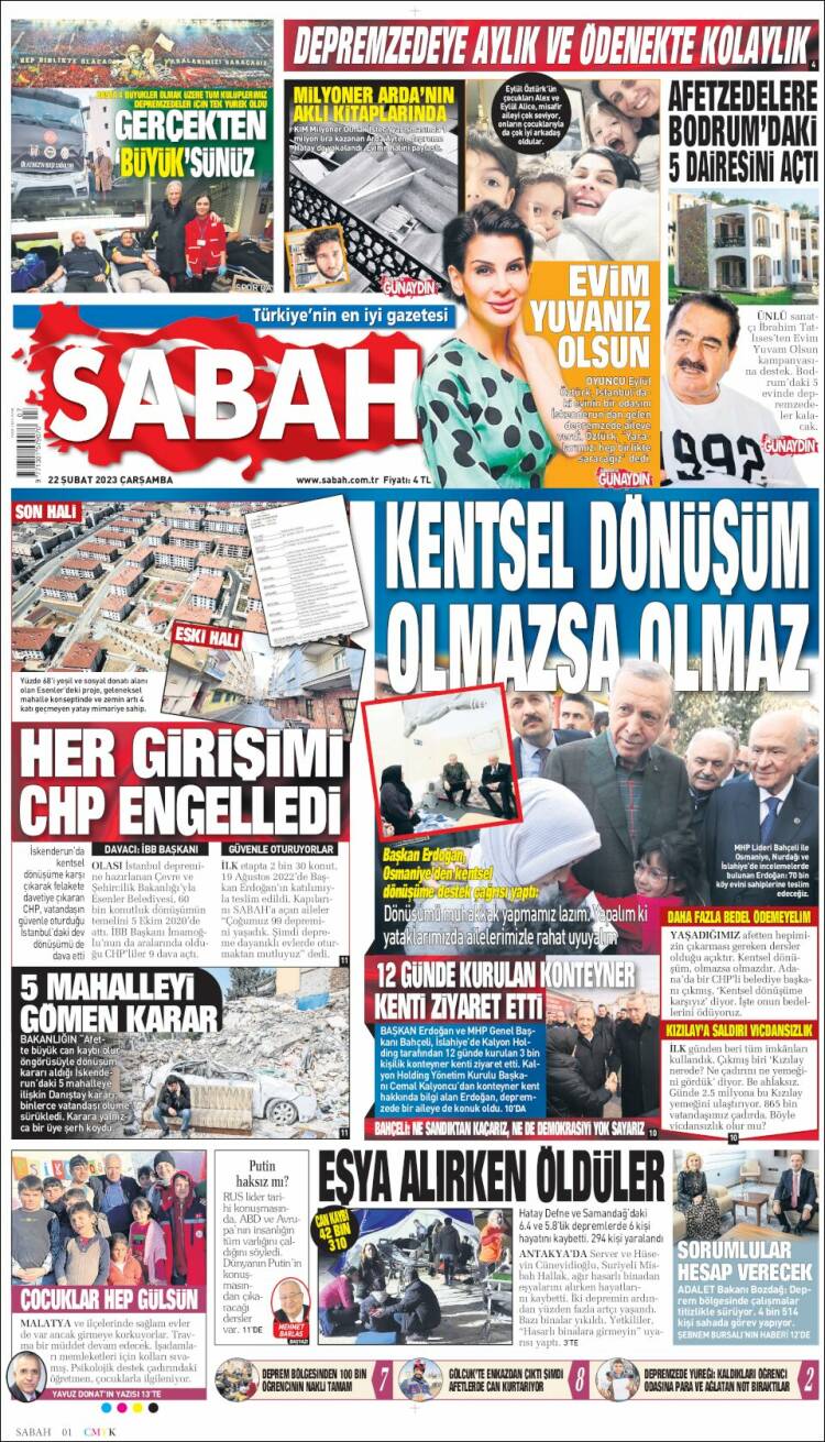 Portada de Sabah (Turqu&iacute;a)