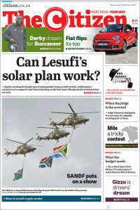 Portada de The Citizen (Sud&aacute;frica)