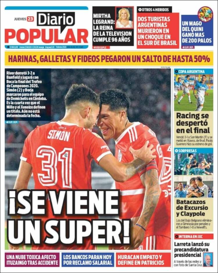 Portada de Diario Popular (Argentina)