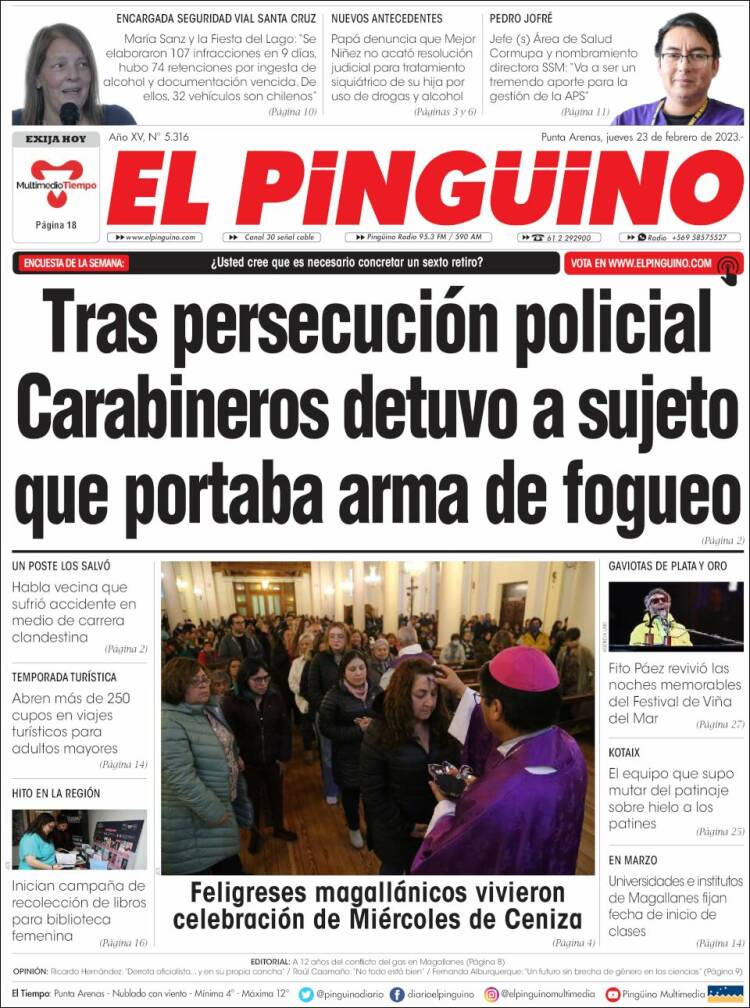 Portada de El Pingüino (Chile)