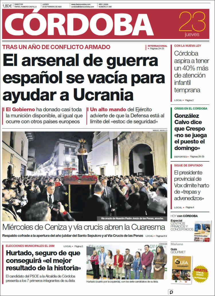 Portada de Diario de Córdoba (Spain)