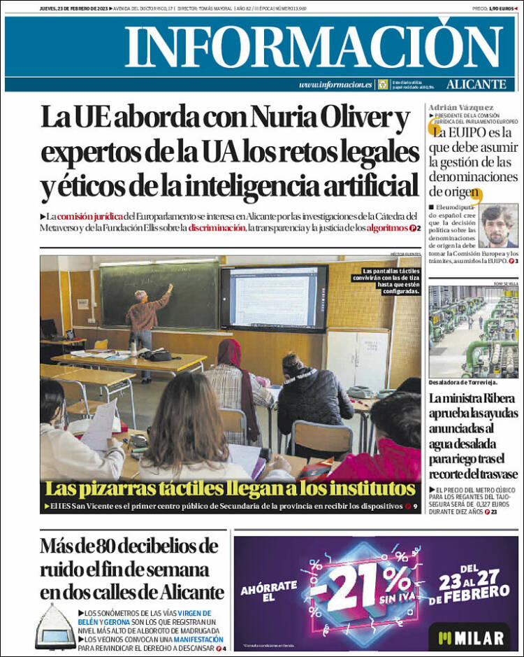 Portada de Diario Información (Spain)