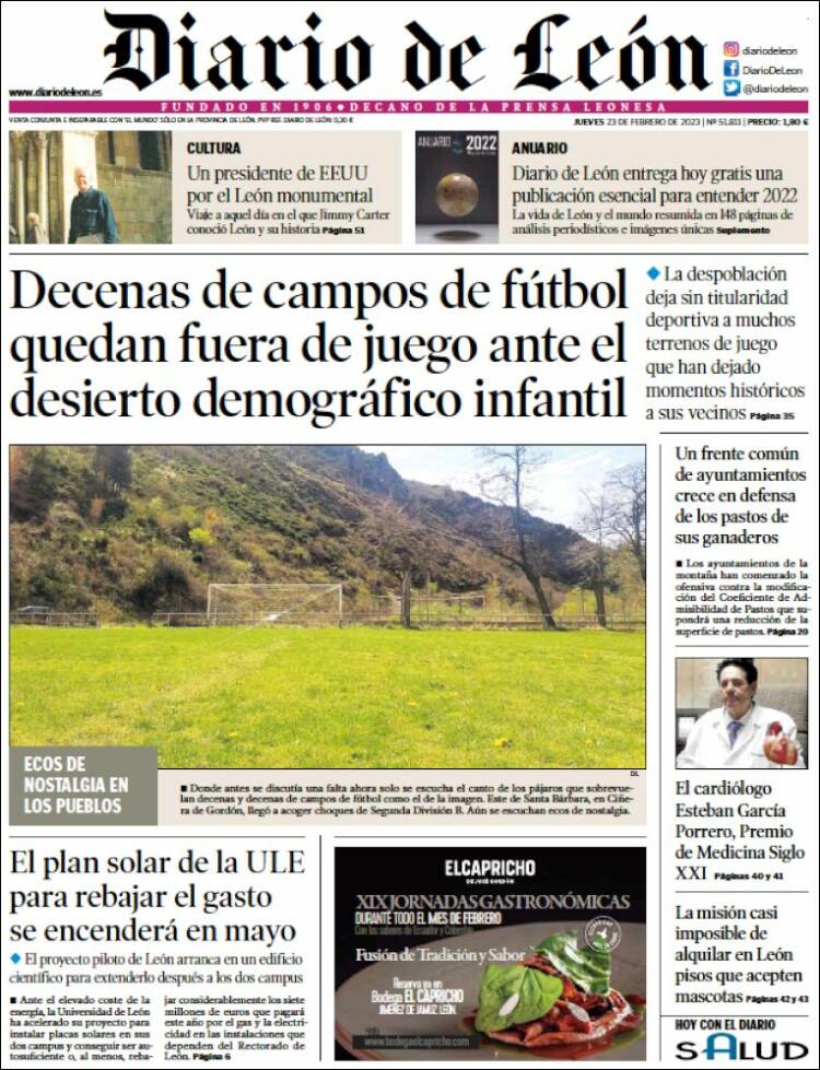 Portada de Diario de León (Spain)