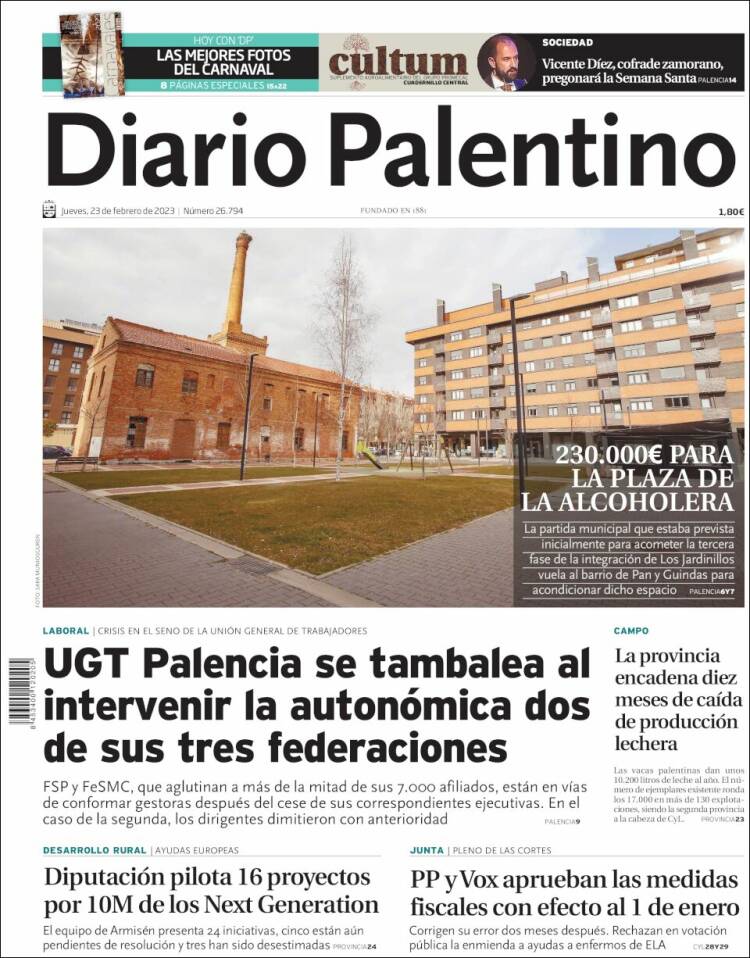 Portada de Diario Palentino (Spain)