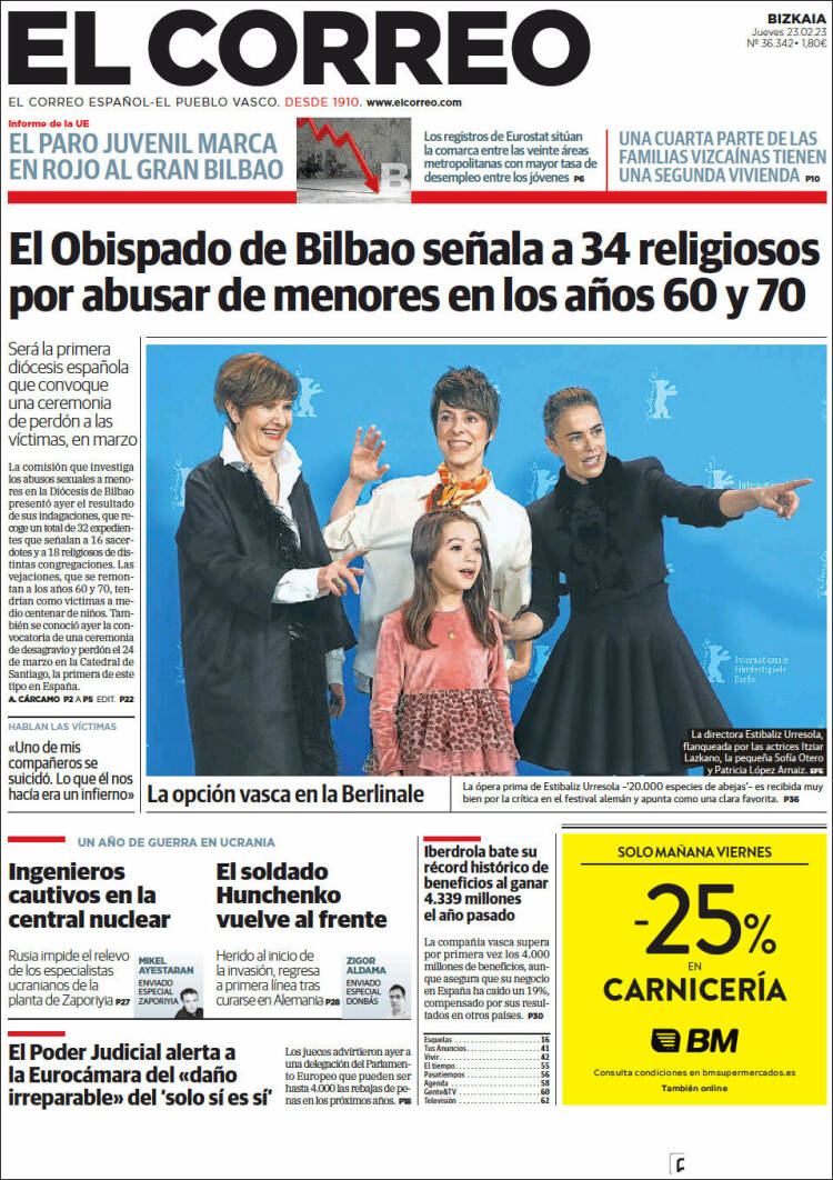 Portada de El Correo (Spain)