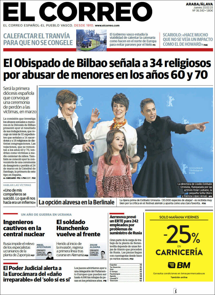 Portada de El Correo - Álava (Spain)