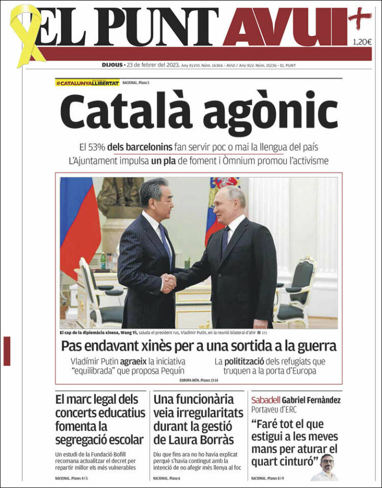 Portada de El Punt Avui (Spain)