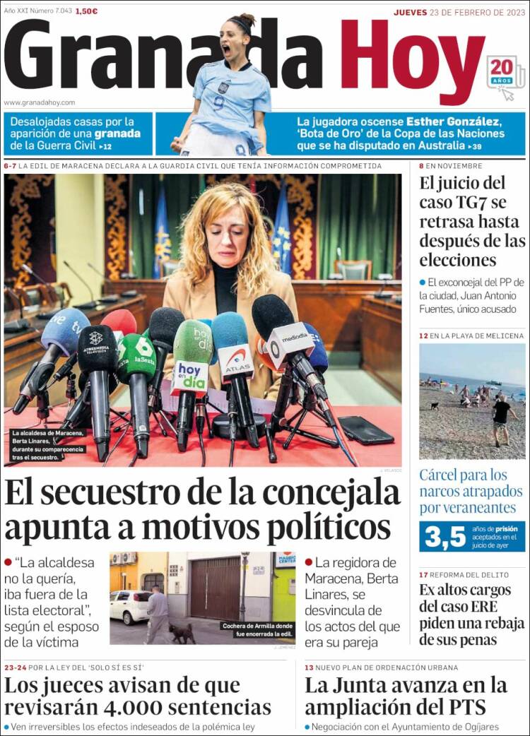 Portada de Granada Hoy (Spain)