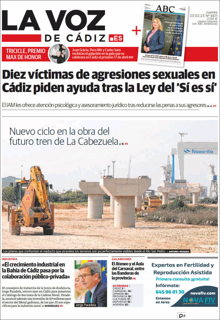 Portada de La Voz de Cádiz (Spain)