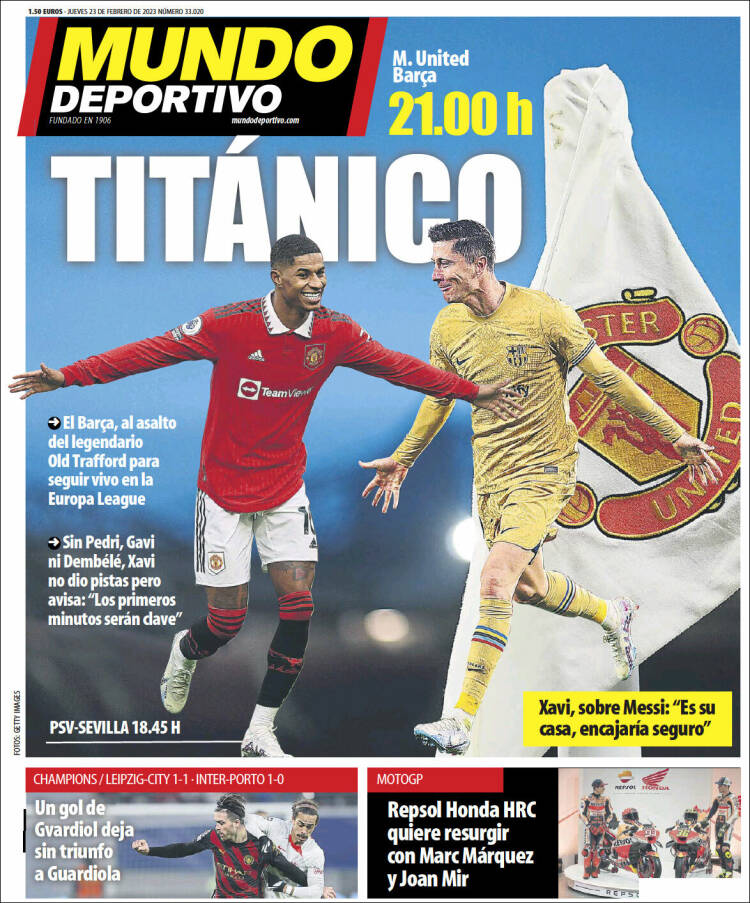 Portada de El Mundo Deportivo (Espagne)