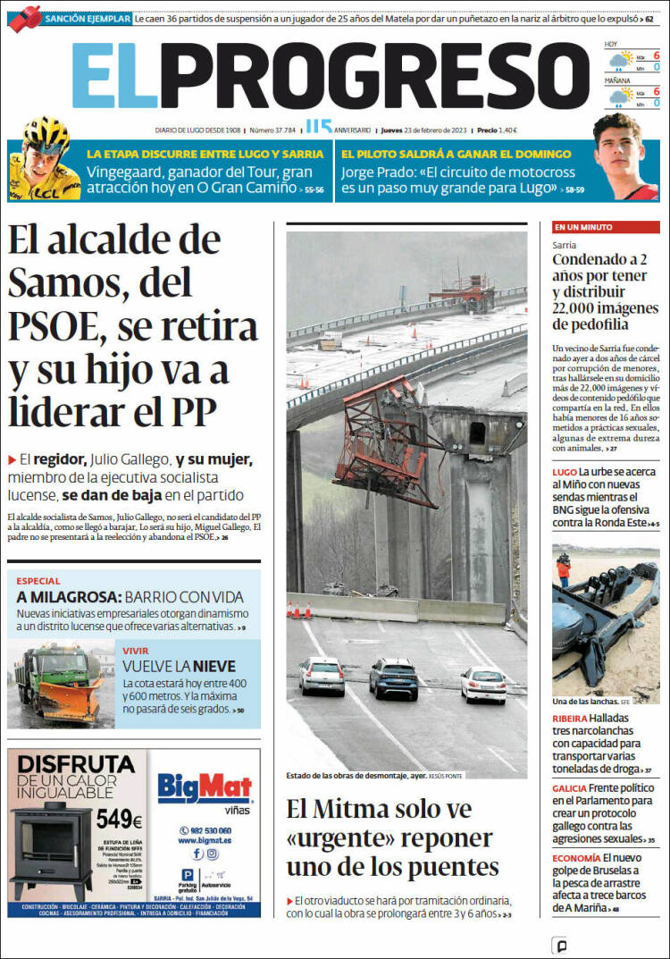 Portada de El Progreso (Spain)