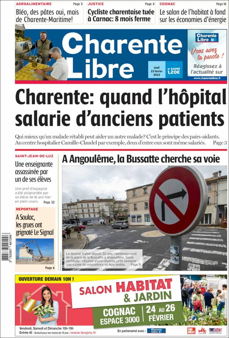 Portada de Charente Libre (France)