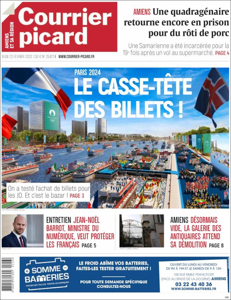 Portada de Courrier Picard (France)