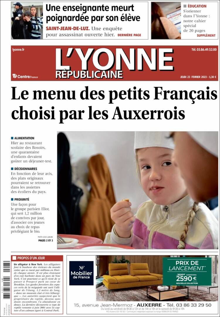 Portada de L'Yonne-Républicaine (France)