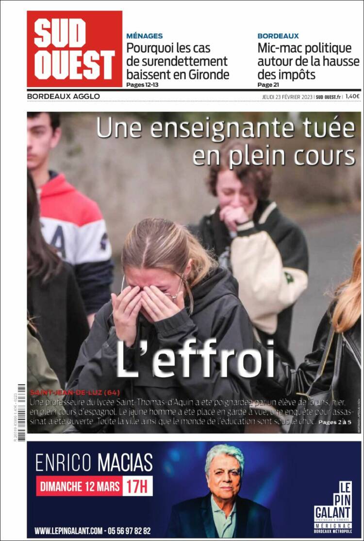 Portada de Sud Ouest (France)