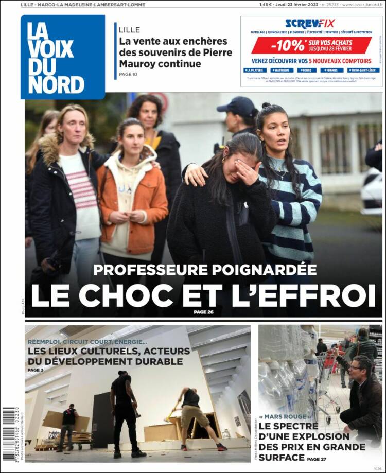 Portada de La Voix du Nord (France)