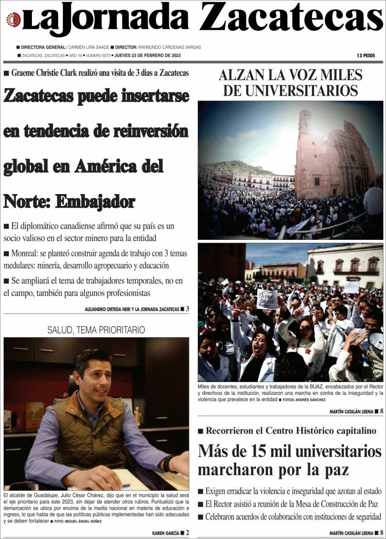 Portada de Jornada de Zacatecas (M&eacute;xico)