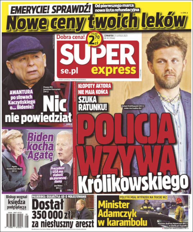 Portada de Super Express (Pologne)