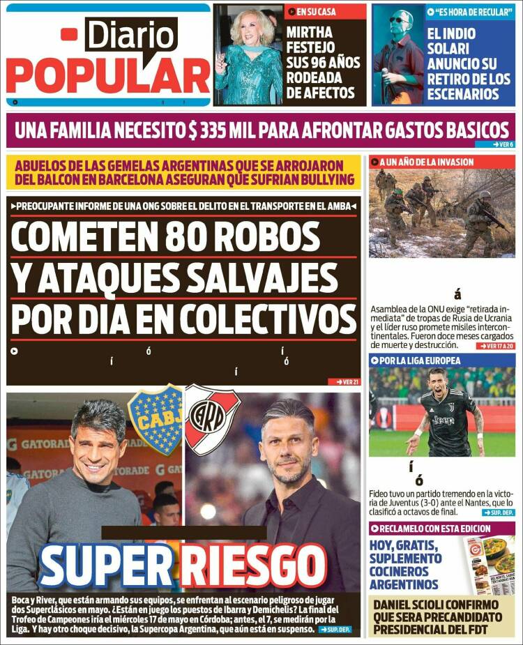 Portada de Diario Popular (Argentina)